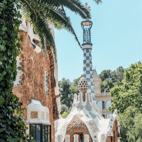Discover the ornate architecture of Gaudi's Parc Güell