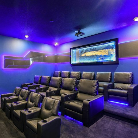 Settle down for a movie night in your own private home cinema