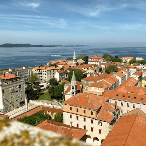 Visit Zadar, about half an hour's drive away