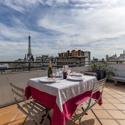 Admire the panoramic views from the rooftop terrace