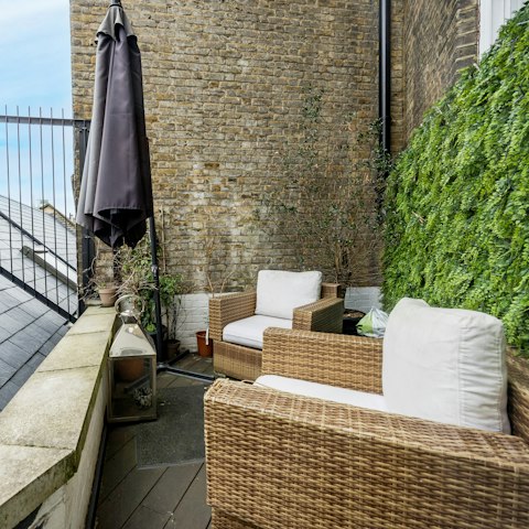 Enjoy a glass of wine on the terrace