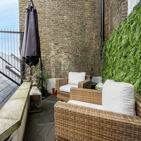 Enjoy a glass of wine on the terrace