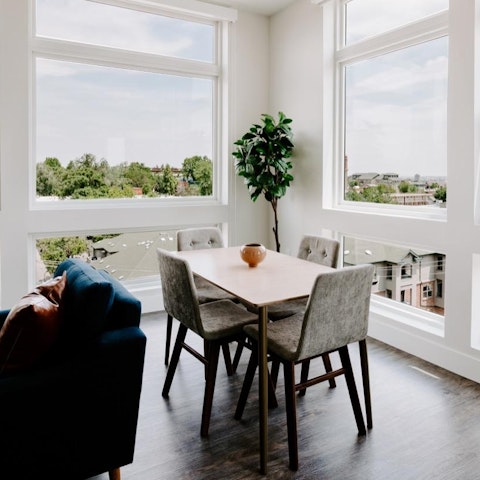 Enjoy group meals in the bright and stylish dining area