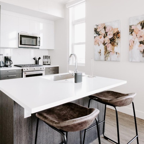 Start your day with a fresh coffee at the sociable breakfast bar