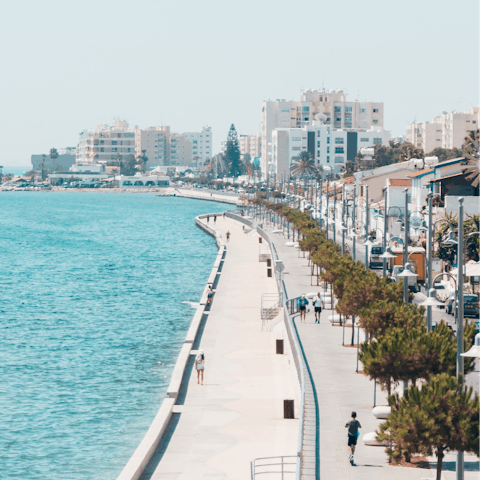 Feel energised after a walk along Larnaca's seafront