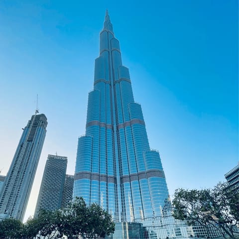 Visit the nearby Burj Khalifa and Dubai Mall