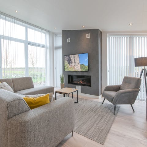 Get the fire going and cuddle up with a movie