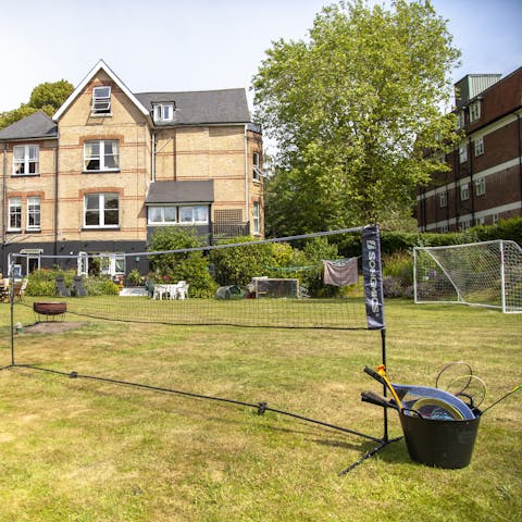 Play lawn games in the communal gardens