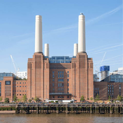 Head out and explore the brand new Battersea Power Station, just twenty-two minutes away on foot