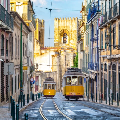Stay in a central area of Lisbon, just a ten-minute stroll away from Eduardo VII Park