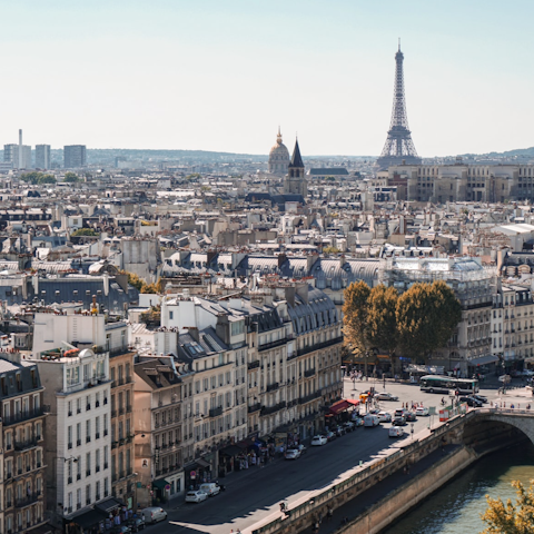 Explore the City of Light, including Place des Vosges, a short stroll away