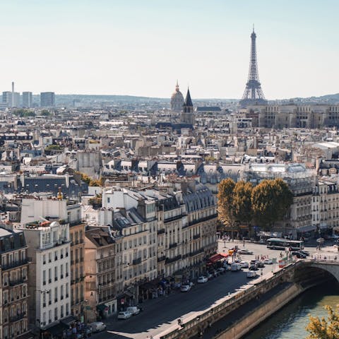 Explore the City of Light, including Place des Vosges, a short stroll away