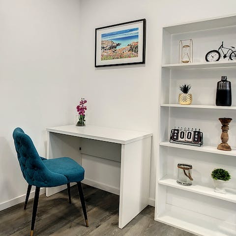 Catch up on any work you may have outstanding at the dedicated desk space