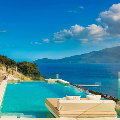 Soak up the sun and the views while lying in the pool