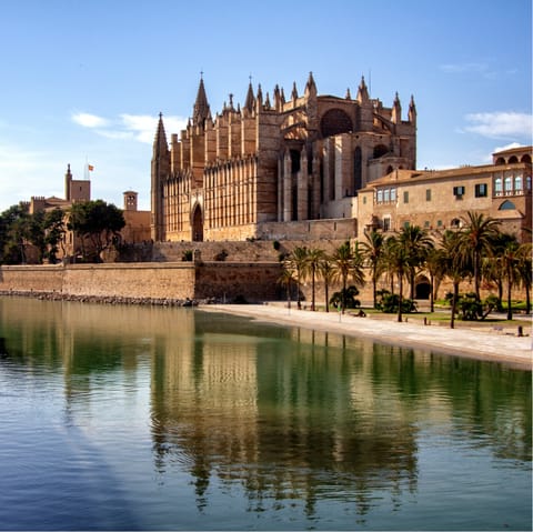 Drive over to the centre of Palma in under twenty-five minutes and pay a visit to the Gothic cathedral