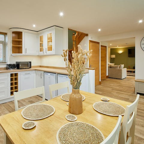 Pick up supplies from the village shop for breakfast