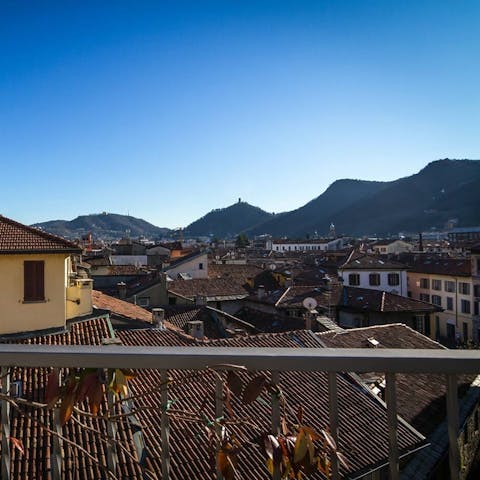 Sip your morning coffee will admiring the mountainous views