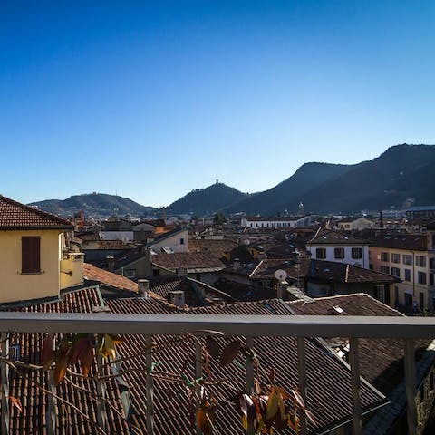 Sip your morning coffee will admiring the mountainous views