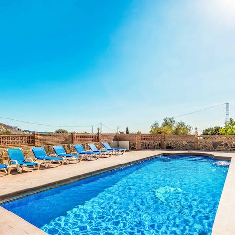 Look forward to lounging by the pool before cooling off in the water