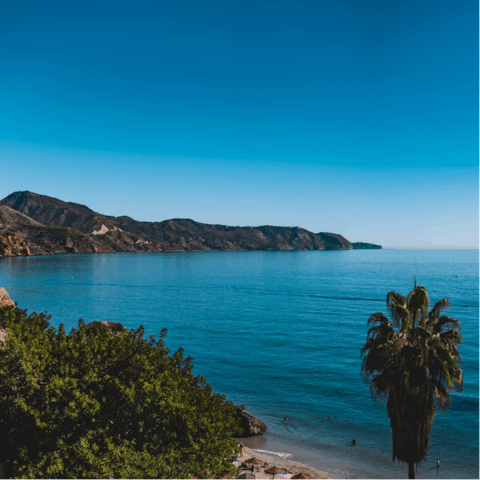 Start your day with a stroll along Burriana Beach, short drive from your villa