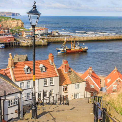 Wander through the pretty, winding streets of Whitby