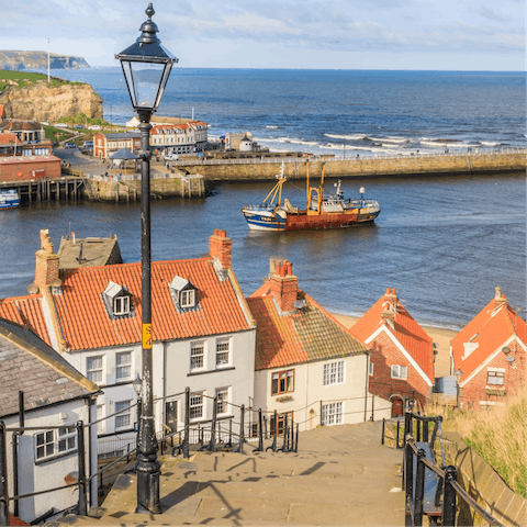 Wander through the pretty, winding streets of Whitby