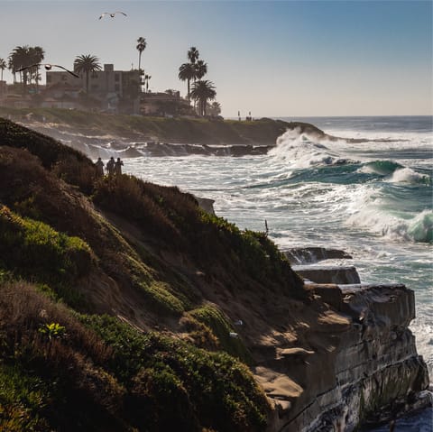 Drive to La Jolla for restaurants, boutiques and coastal walks