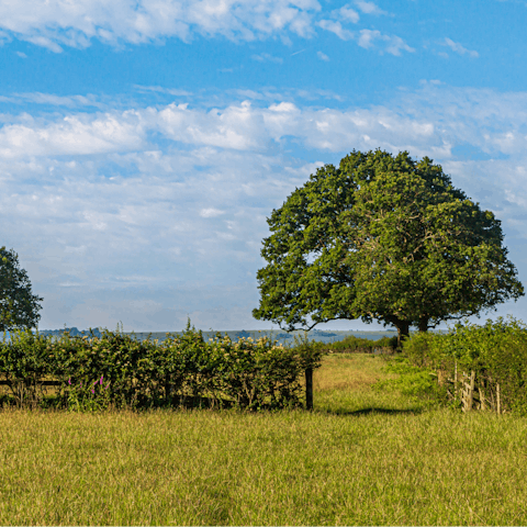 Wake up to endless views of the rolling Welsh countryside