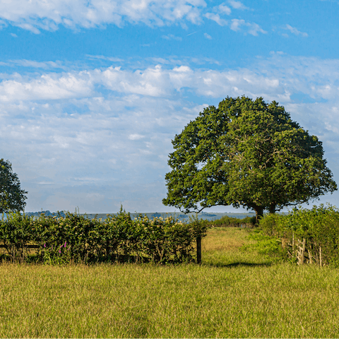 Wake up to endless views of the rolling Welsh countryside