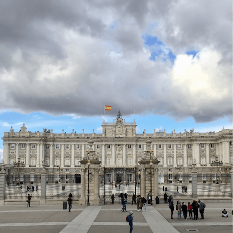 Visit the Royal Palace of Madrid, ten minutes away on foot