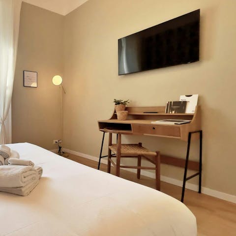 Catch up with work at the desk