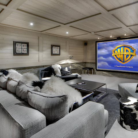 Wind down with a movie night in the home cinema
