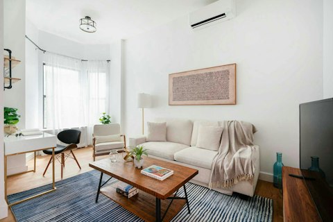 Unwind in the living space after a long day on your feet