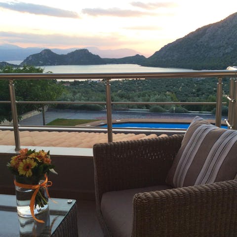 Enjoy a tsipouro on your balcony