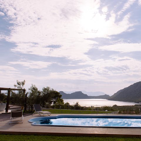 Cool off from the Peloponnese sun in the pool