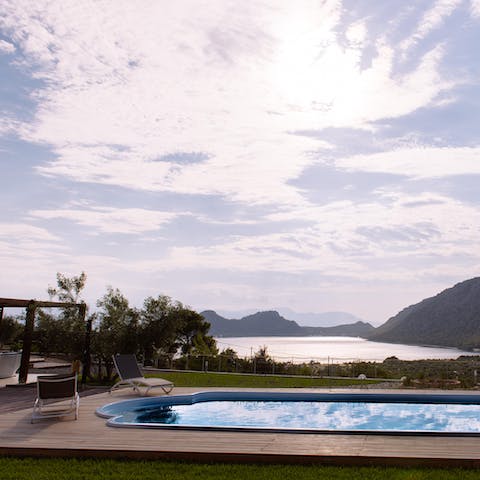 Cool off from the Peloponnese sun in the pool