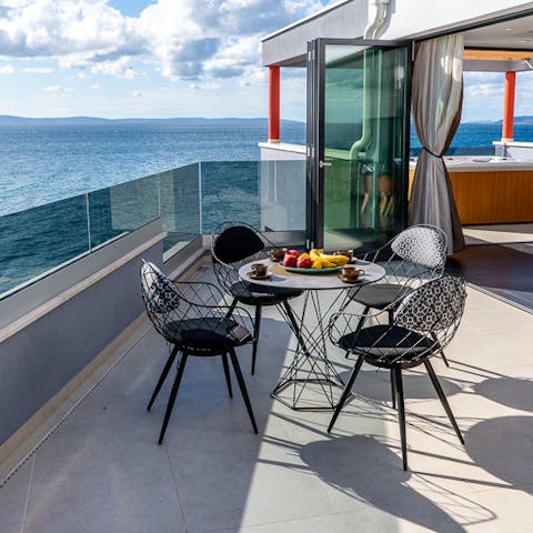 Start your day by soaking up the ocean breeze