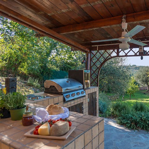 Cook up a storm in the outdoor terrace kitchen