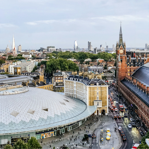 Zip across London with ease, thanks to nearby King's Cross Station