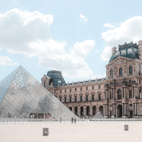 Take a four-minute stroll over to the Louvre Museum