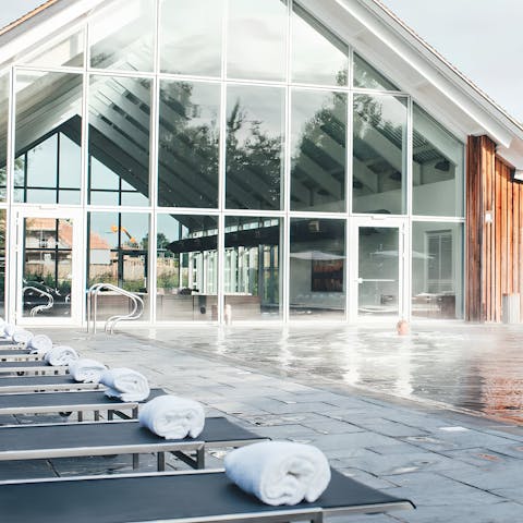 Break up the day down at the shared pool and award-winning spa