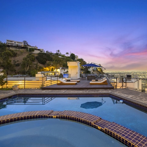 Enjoy an evening dip in the rooftop plunge pool