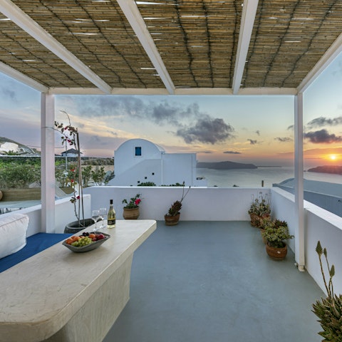 Watch the sun set on the private terrace