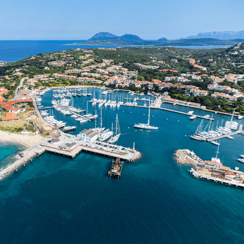 Take a day trip to nearby Porto Rotondo, a short drive away