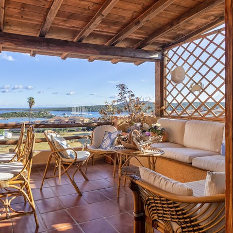 Shake up some cocktails to enjoy on the sea-facing terrace