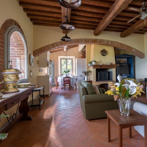 Enjoy the rustic style of this traditional Chianti home
