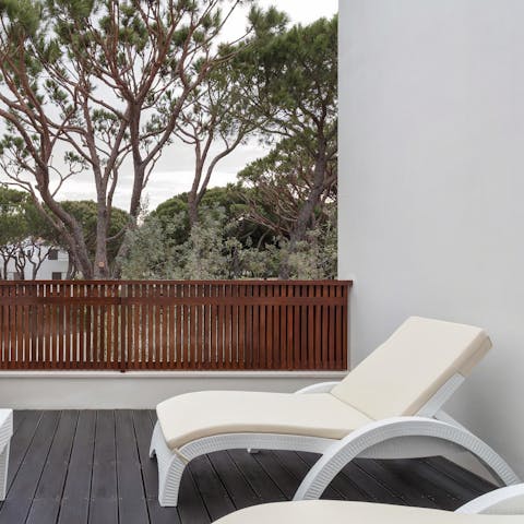 Find a peaceful spot to read and unwind on the private terrace
