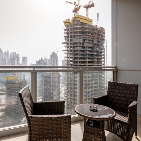 Take in skyscraper views over Downtown Dubai