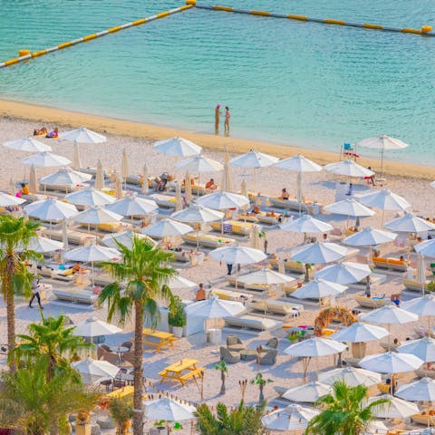 Grab your towel and head down to the beach, just steps away