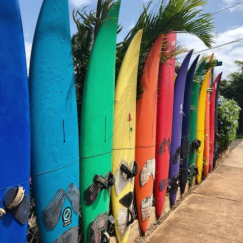 Spend a day surfing at La Concha Beach